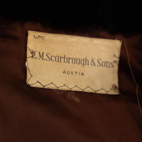 Vintage Scarbrough 50s Chocolate Brown Faux Fur XL - Picture 9 of 9